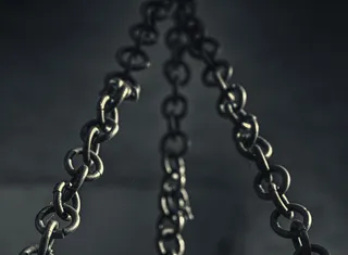 链，结构，金属，符号，悬挂，固定，坚固，黑白