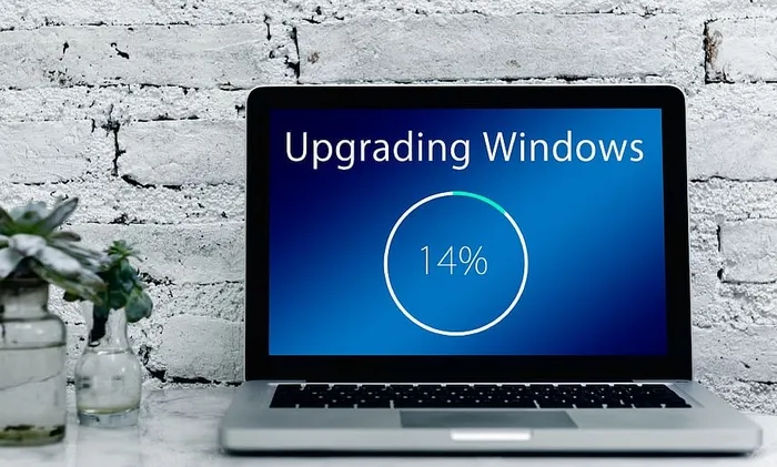 升级、windows、笔记本电脑、操作系统、崩溃、更新、百分比、计算机