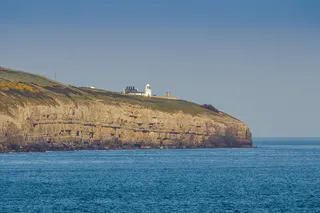 灯塔，悬崖，海岸，海洋，侏罗纪海岸，多塞特，海，水