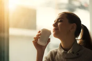 人，女人，咖啡，杯子，成人，迷人，背景，美丽