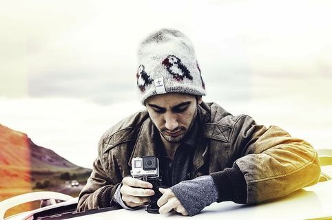 相机，小玩意，gopro，男人，男人，一个人，衣服，男人