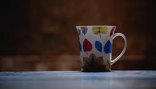 陶瓷杯特写照片