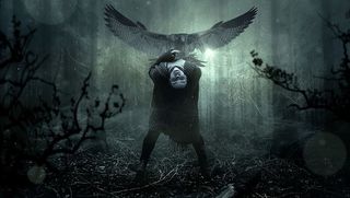 人，弯曲，身体，鸟，数字，壁纸，幻想，森林