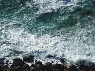 拍岸浪花的延时摄影