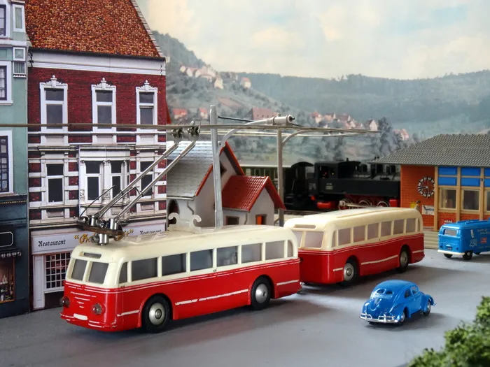 无轨电车，无轨电车，公共汽车，电车，玩具，oldtimer，h0