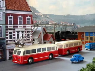 无轨电车，无轨电车，公共汽车，电车，玩具，oldtimer，h0