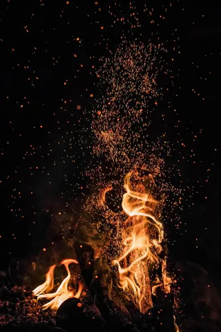 科斯特，火花，火，夜晚，明亮，燃烧，火焰，发烧