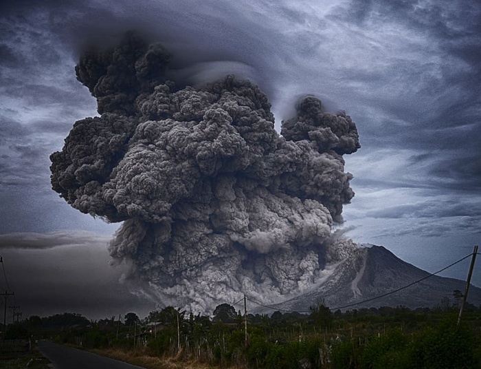 山，火山灰，火山灰，火山喷发，景观，户外，烟雾，火山