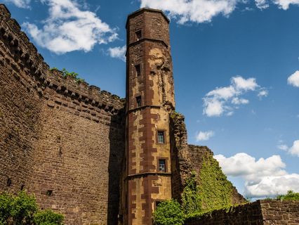 burgruine，堡垒，城堡墙，旧，石头，建筑，历史，天空