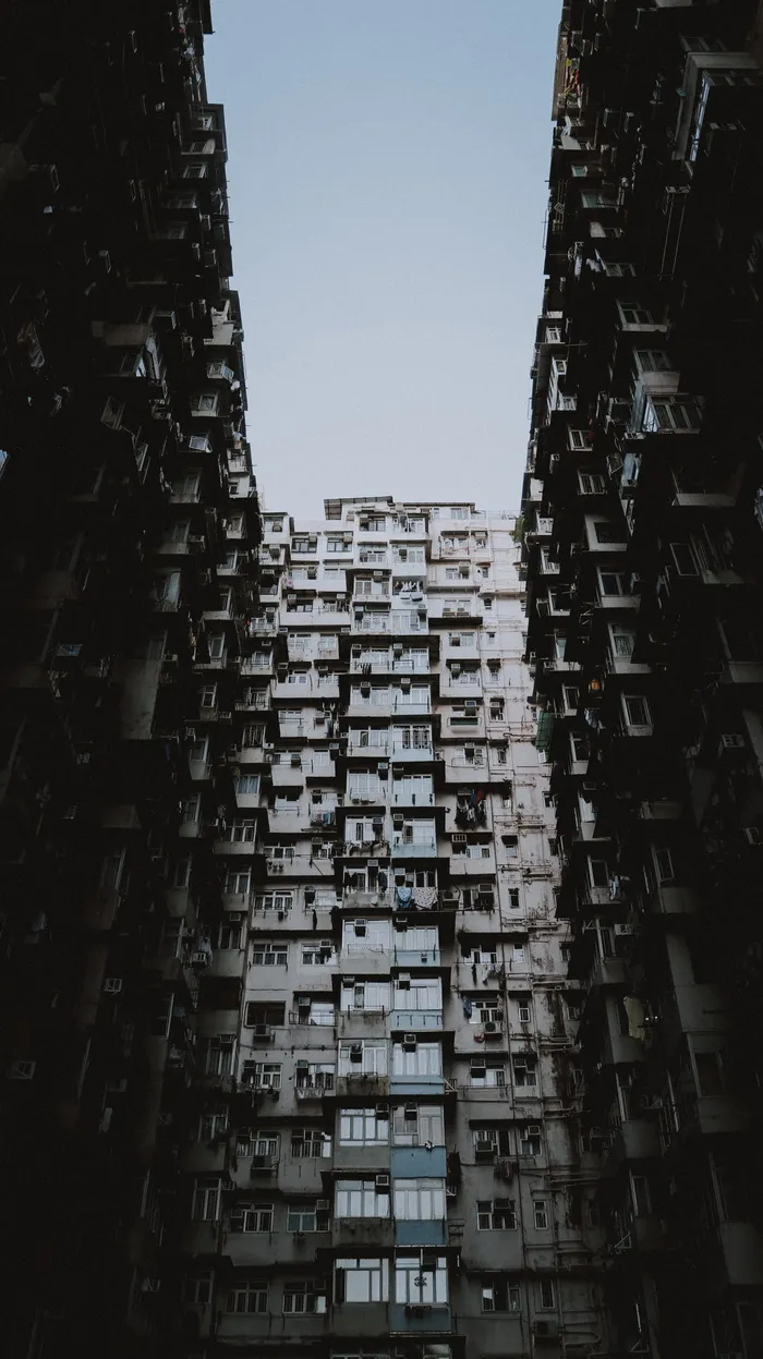 建筑物的worm全景摄影