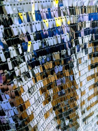 美国, 芝加哥, 55 e grand ave, 一大群物体, 全画幅, 背景, 丰富, 模式