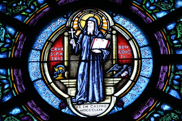 美国，切萨皮克，彩色玻璃窗，天主教，教堂，圣本笃，宗教，信仰