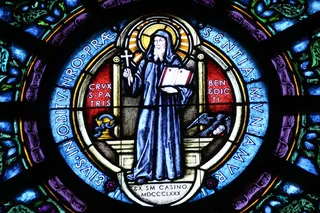 美国，切萨皮克，彩色玻璃窗，天主教，教堂，圣本笃，宗教，信仰