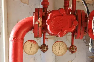 压力、机构、传感器、格子、管、红色、悬挂、无人