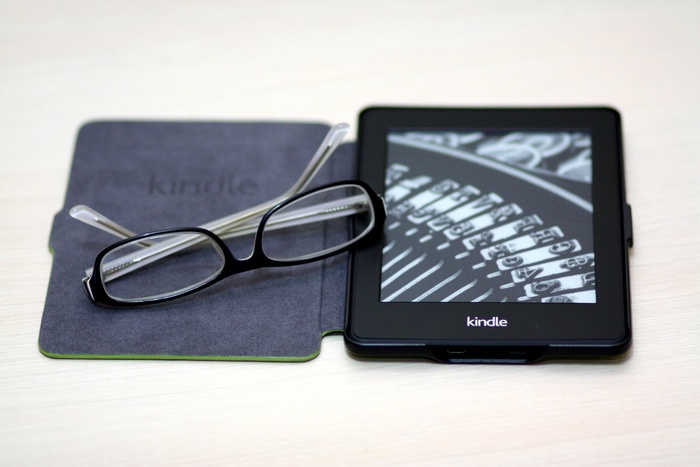 黑色，带框，眼镜，亚马逊，kindle，fire，case，纸白色