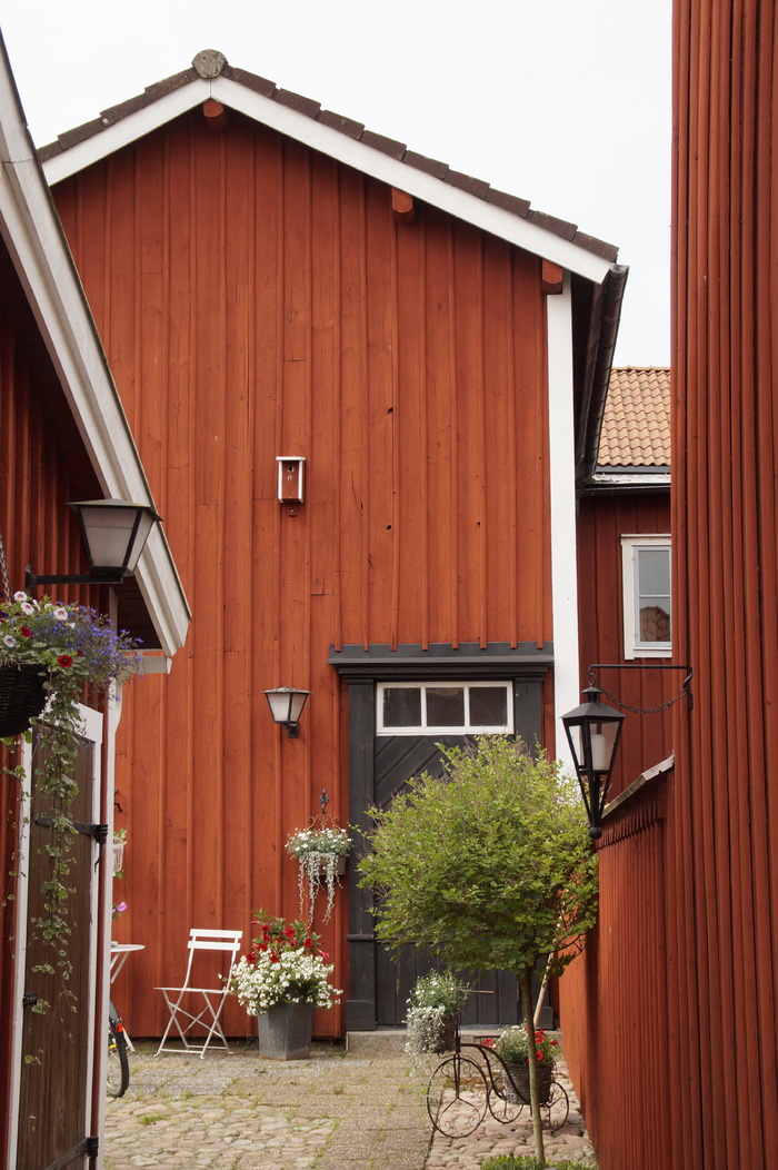 eksjö，瑞典，城市，外观，住宅，建筑，古城，历史