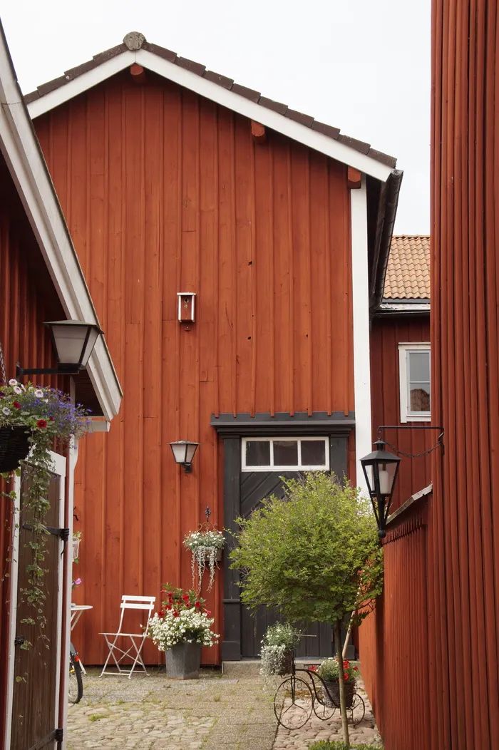 eksjö，瑞典，城市，外观，住宅，建筑，古城，历史