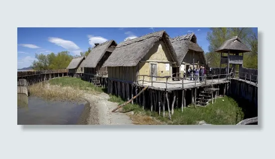 桩式住宅, unteruhldingen 的桩式住宅, 历史博物馆gebäud, 建筑, 建筑结构, 水, 建筑外观, 建设