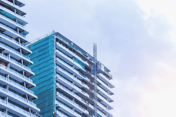 在建的大楼。建筑业