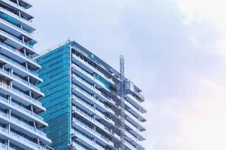 在建的大楼。建筑业