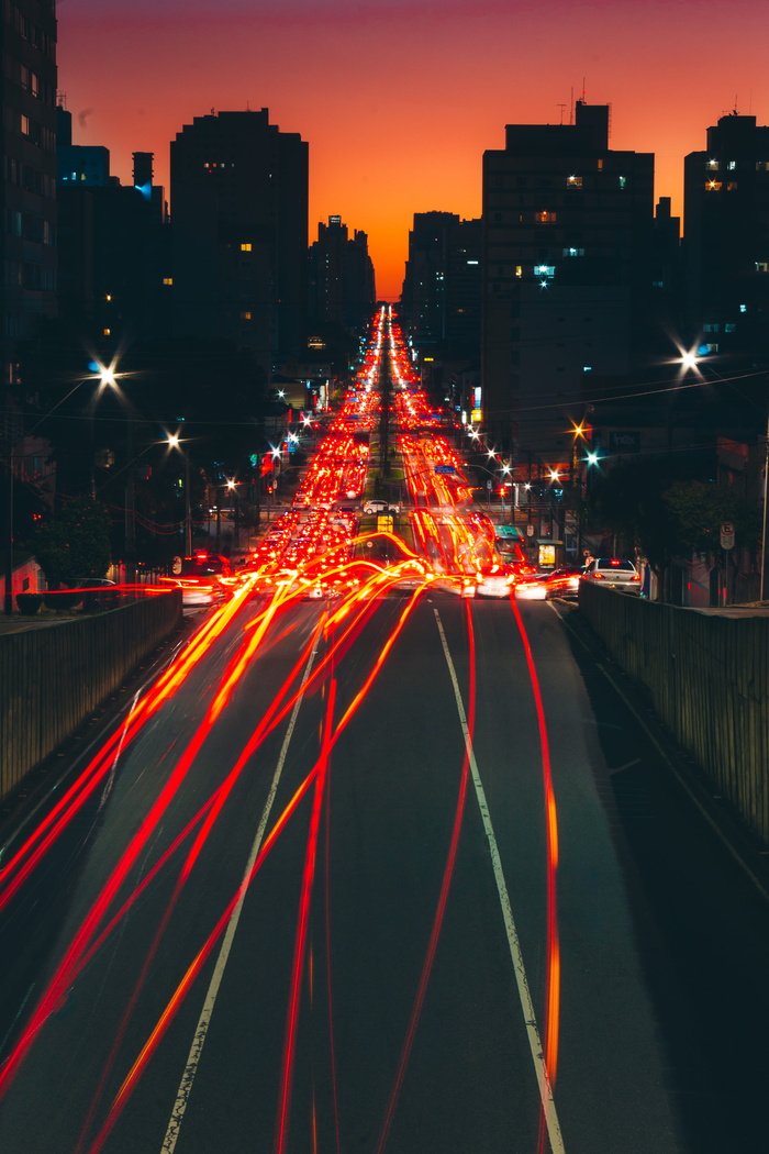 城市街道延时摄影