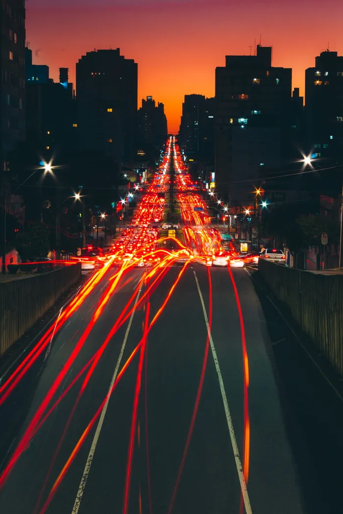 城市街道延时摄影