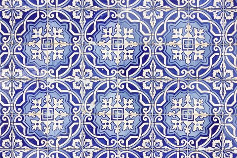 葡萄牙，瓷砖，墙，覆盖，规则，图案，设计，背景