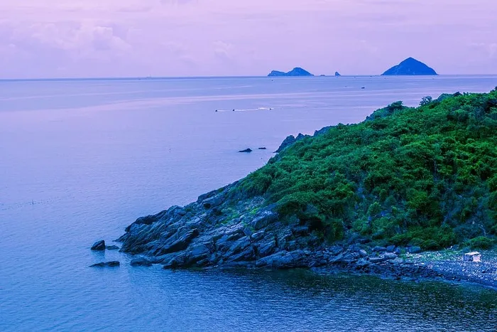 绿树，天空，旅行，颜色，光，越南，云，阳光