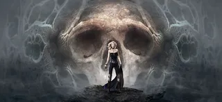 幻想，神秘，可怕的女人，亚马逊，骷髅，骷髅和交叉骨，可怕，超现实