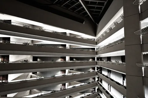 白色结构建筑，建筑物，建筑，住房，泛太平洋酒店，新加坡，天窗，窗户