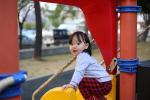 户外、儿童、操场、娱乐、休闲、快乐、公园、女孩