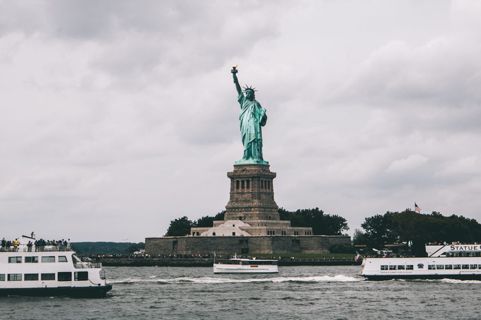 美国，纽约，自由女神像国家纪念碑，美国，estados unidos，美国，eua，蓝色
