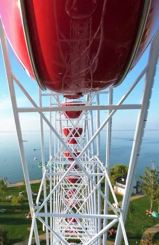 摩天轮，巴拉顿湖，斯霍克，巨型摩天轮、金属、天空、游戏、湖泊