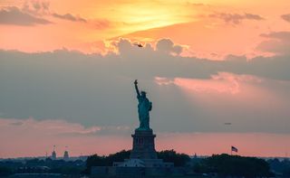 纽约，美国，uinitedstates，曼哈顿，城市，建筑，景观，自由女神像