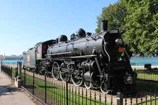 火车，运输系统，铁路轨道，机车，发动机，温莎安大略省，铁路运输，火车车辆