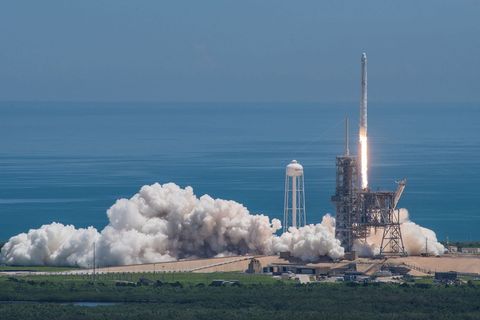 spacex，发射，太空，未来，技术，工业，工厂，烟雾-物理结构