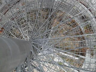 楼梯，上升，楼梯，逐渐，螺旋楼梯，楼梯台阶，金属，网格