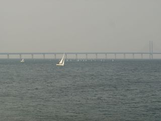 瑞典, Sverige, 厄勒海峡, 厄勒松布隆, 厄勒海峡, 桥梁, 水, 马尔默