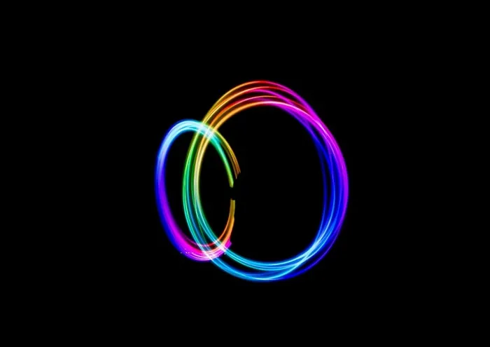 延时摄影，五彩，灯光，黑暗，夜晚，火，人，舞蹈