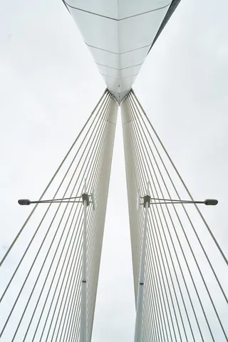 桥梁、当代、钢结构、丹尼尔、怀特、几何形状、设计、建筑