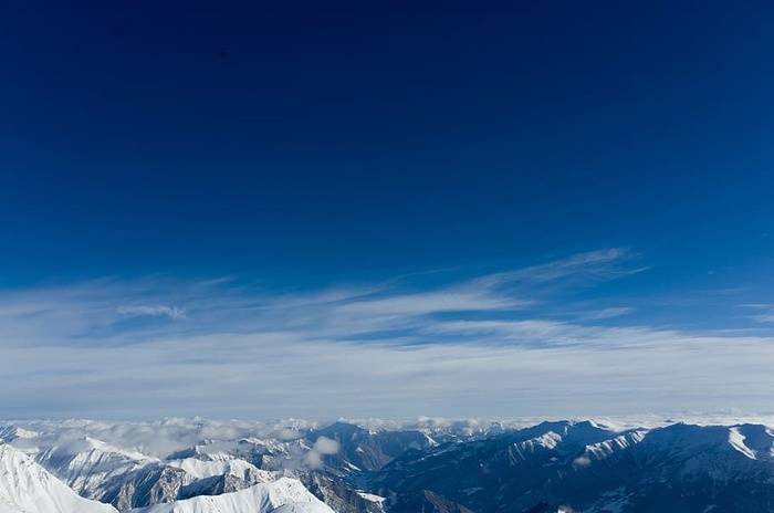 云，冷，山脉，山脉，自然，山峰，天空，雪