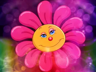 花，新鲜，新鲜，美丽，自然，表现，微笑，拟人笑脸