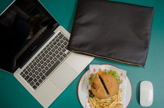 墨西哥，瓜达拉哈拉，墨西哥市场（mercado gourmet），黑色，lether，汉堡包，食品，foorporn