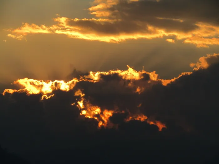 云，金色，小时，照片，小时，日落，日出，云