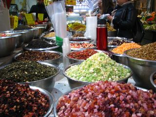 耶路撒冷、mahane yehuda、盐、香料、街道、食品、市场、香料