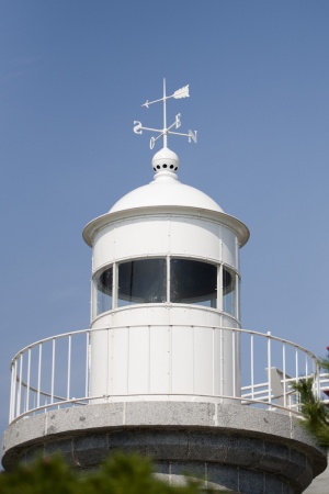 灯塔，岛，韩国，海，光，手臂也，白色，天空