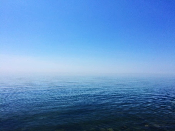 平静，身体，水，海洋，海洋，褪色，天空，消失