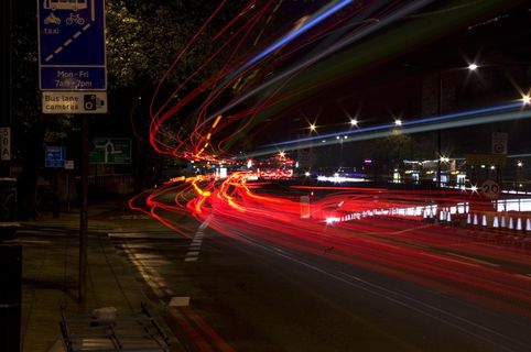 延时摄影, 汽车, 街, 灯, 城市, 光明, 照亮, 模糊