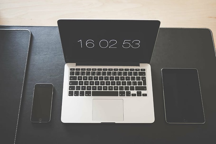 转身，macbook，pro，旁边，空格，灰色，ipad，access