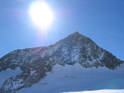 山全景, Stubai, 冬天, 阳光, 山, 雪, 山, 高山
